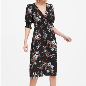Banana Republic V Neck Midi Dress